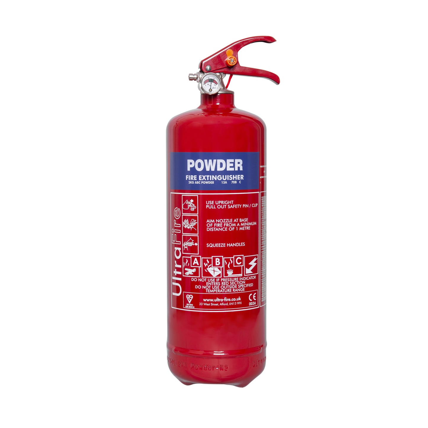 2 kg ABC Dry Powder Fire Extinguisher – Compact Protection for Class A, B & C Fires