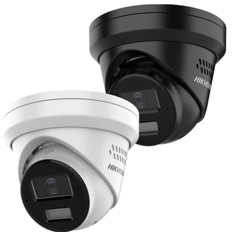 Hikvision DS-2CD3363G2-LIU SL 6MP AcuSense turret IP camera with strobe light and audio alarm
