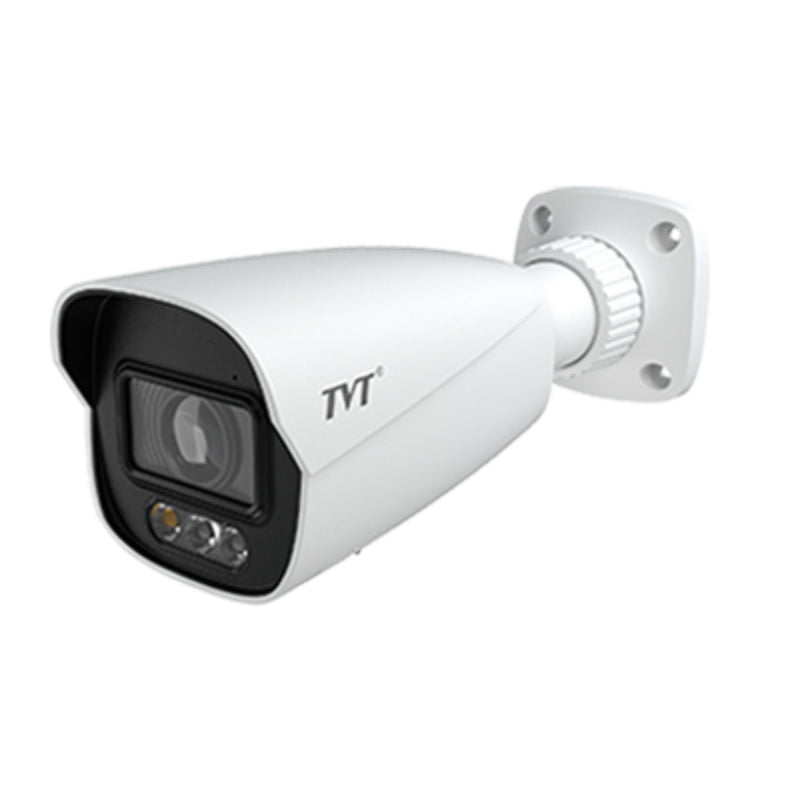TVT TD-9482S4-PA 8MP 4K dual illumination bullet IP camera with warning lights